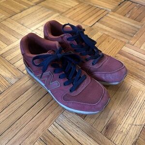 New Balance burgundy and Navy suede Sneakers